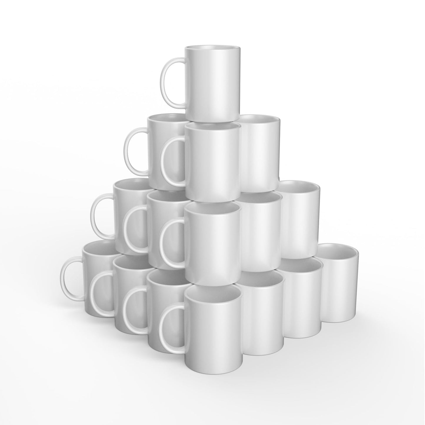 Cricut Beveled Blank Mug to Decorate, White (6 count) | Ceramic-Coated, Dishwasher & Microwave Safe - Mug Press & Infusible Ink Compatible,12 Oz Sublimation