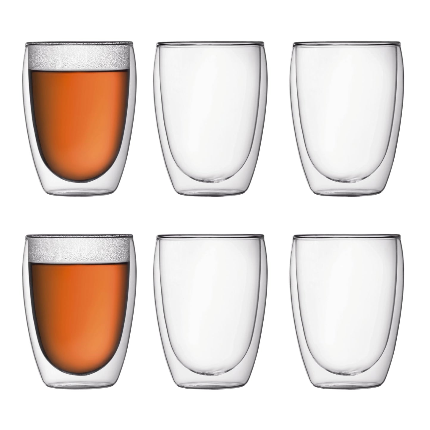 Bodum 15oz Pavina Double Wall High-Heat Borosilicate Glass, Set of 2, Clear