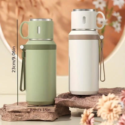 29 oz Stainless Steel Insulated Durable Water Bottle with Carry Strap, Portable Travel Flask for Hot and Cold Drinks, Outdoor Drinkware for Camping, Cycling, Home, and Office, Insulated Water Bottles #GLOBAL PICKS