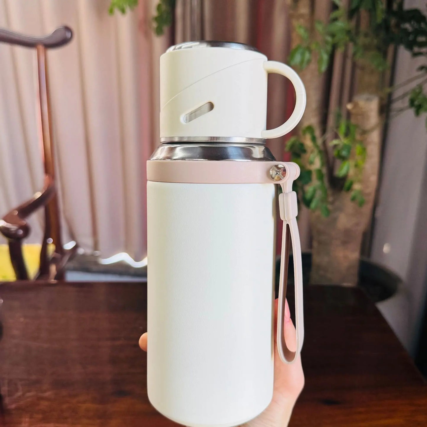 29 oz Stainless Steel Insulated Durable Water Bottle with Carry Strap, Portable Travel Flask for Hot and Cold Drinks, Outdoor Drinkware for Camping, Cycling, Home, and Office, Insulated Water Bottles #GLOBAL PICKS