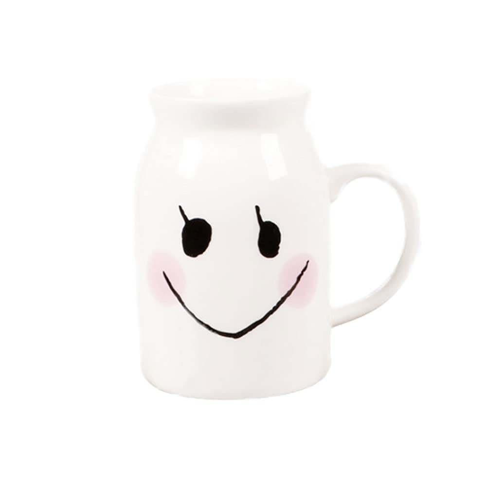 ZaH Milk Bottle Mug Ceramic 8oz Morning Mugs for Home Office School Restaurant Club Party, Milk Cup Novelty Coffee Mug Water Juice Cups, Milk