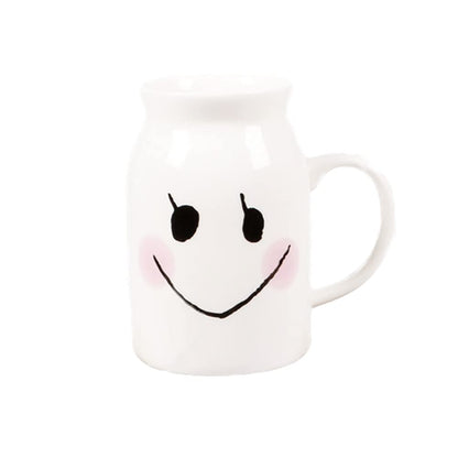 ZaH Milk Bottle Mug Ceramic 8oz Morning Mugs for Home Office School Restaurant Club Party, Milk Cup Novelty Coffee Mug Water Juice Cups, Milk