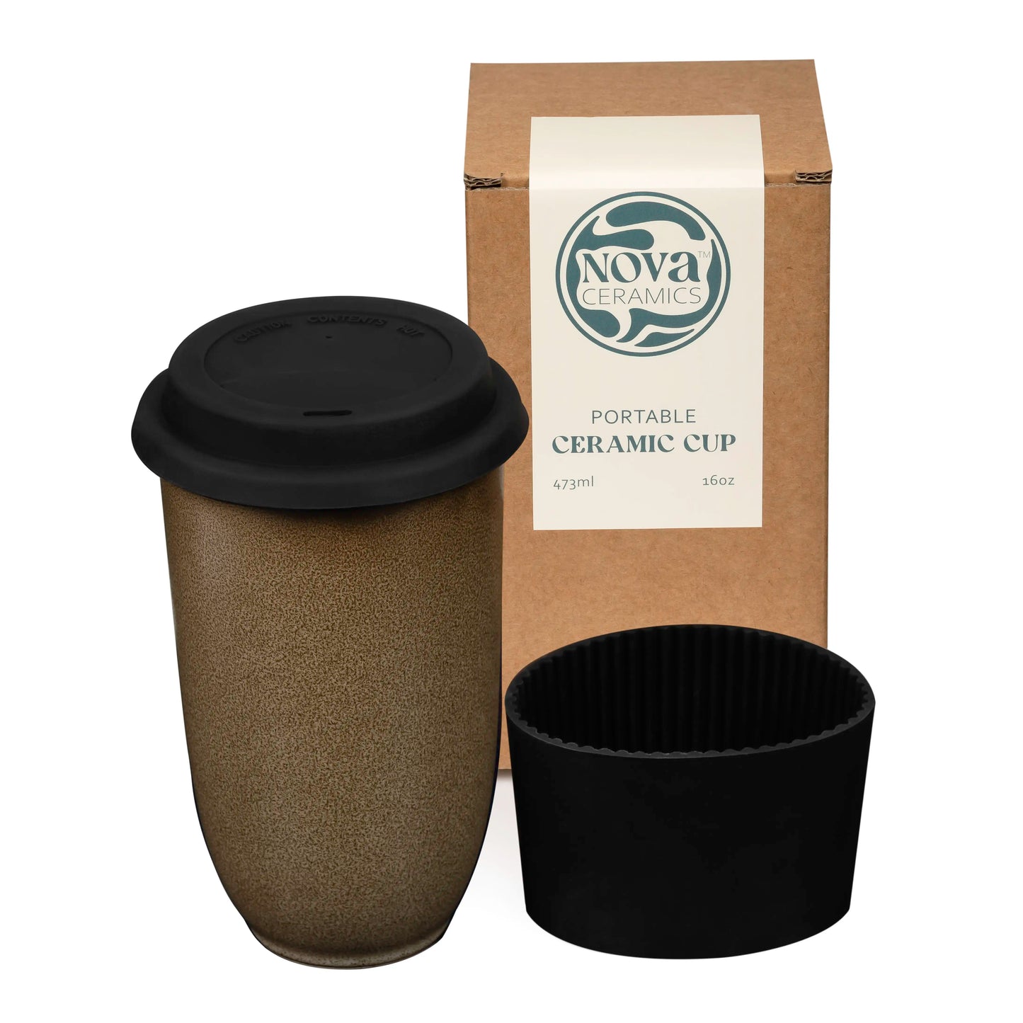 Nova Ceramics Travel Mugs - 12oz & 16oz - 26 Nature-Inspired Handmade Designs - Microwave & Dishwasher Safe, Perfect for On-the-Go Coffee Lovers