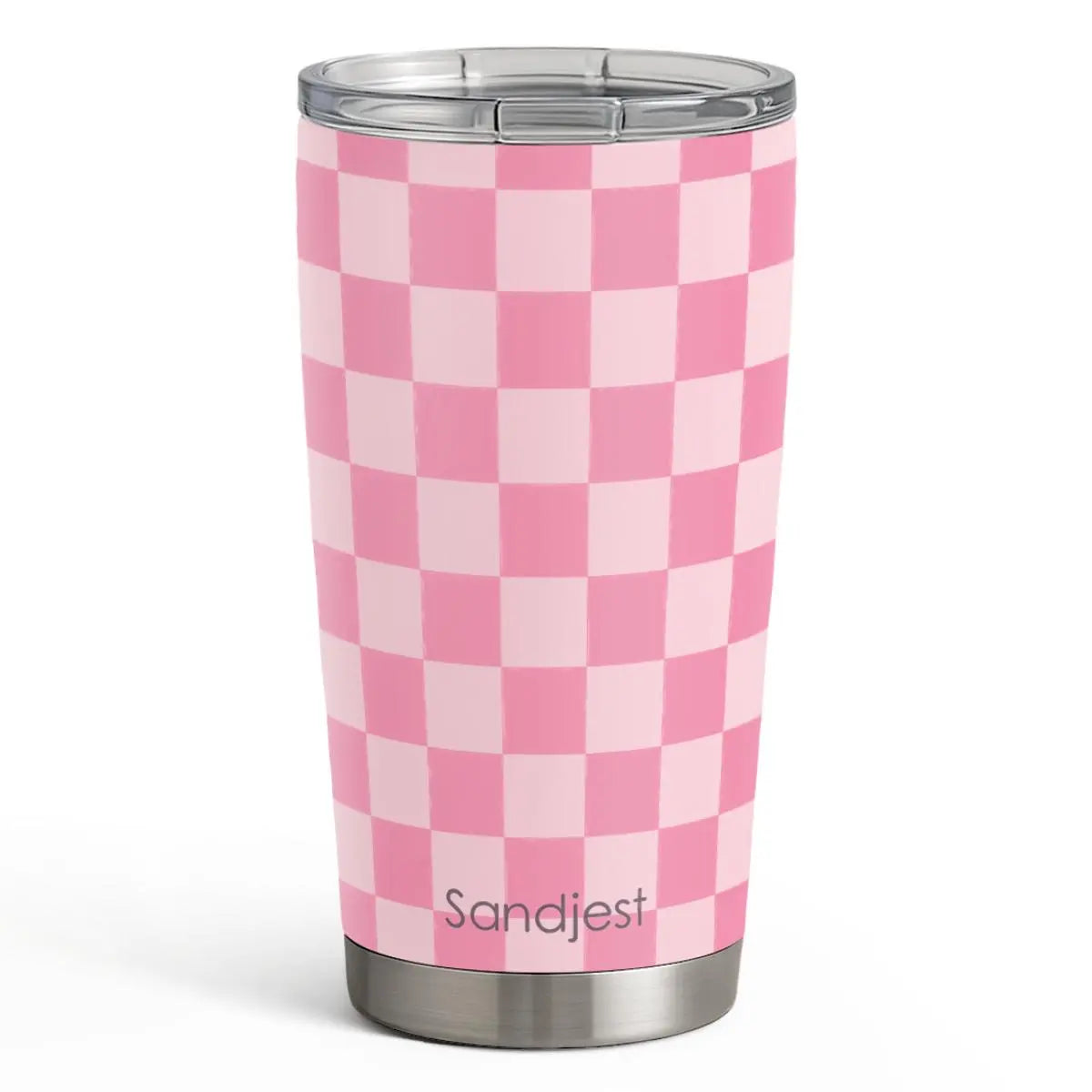 SANDJEST 20oz Stylish Botanical Daisies Insulated Stainless Steel Coffee Flask - Portable, Leakproof, Double-Wall Keeps Coffee Cozy Longer, Cup Holder Friendly, Reusable, Gym-to-Office Use, Iced or Hot Ready, Gift for Her