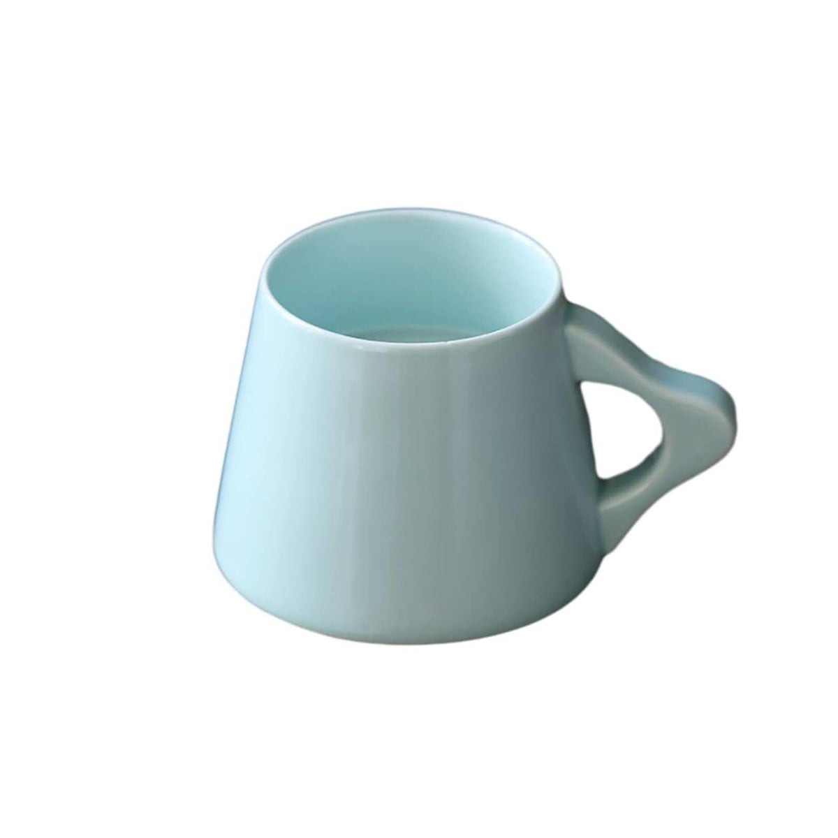 380ml-12.5oz ceramic couple breakfast cup creative individual milk cup-ⅵ blue