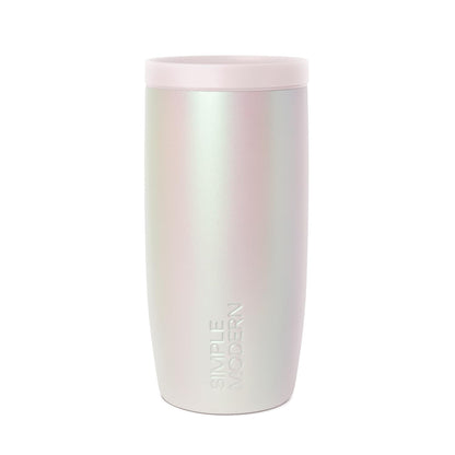 Simple Modern Insulated Travel Coffee Mug 360° Lid | 16oz | Green | Voyager Ceramic-Lined Insulated Stainless Steel Coffee Tumbler Iced Coffee Cup, Mug with Lid | Fits Cupholder, Sea Glass Sage