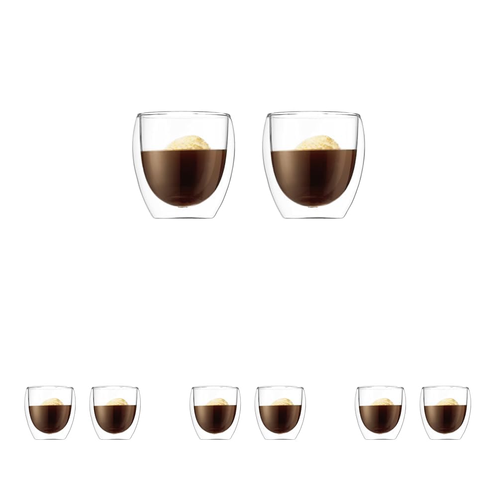 Bodum 15oz Pavina Double Wall High-Heat Borosilicate Glass, Set of 2, Clear