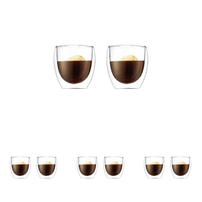Bodum 15oz Pavina Double Wall High-Heat Borosilicate Glass, Set of 2, Clear