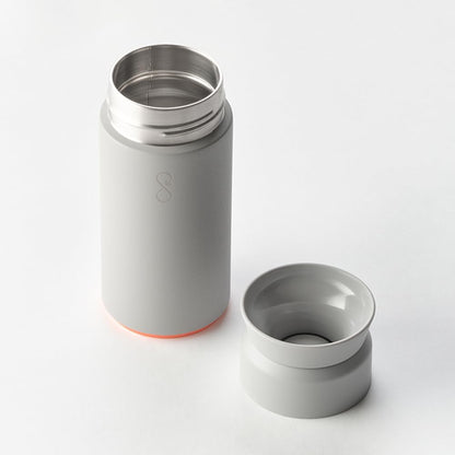 Ocean Bottle Brew Flask 12 oz | Insulated Travel Flask for Hot & Cold Drinks | Recycled Stainless Steel | Sustainable, Eco Friendly Gift (Rock Grey)