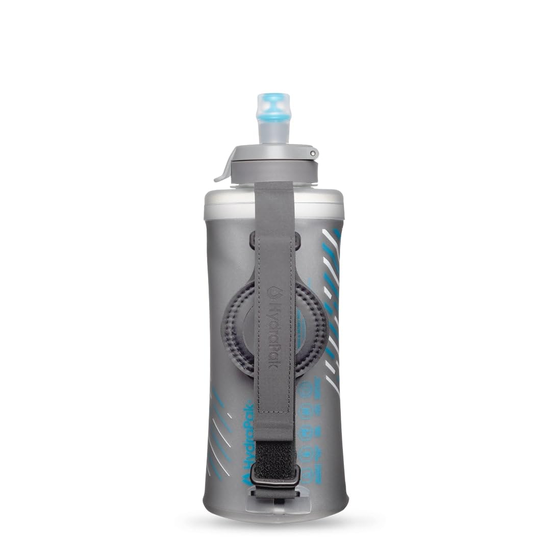 HydraPak SkyFlask Speed - Collapsible Handheld Running Water Bottle (350ml, 500ml, 500ml Insulated) - Adjustable Strap, Lightweight, Spill-Proof Cap