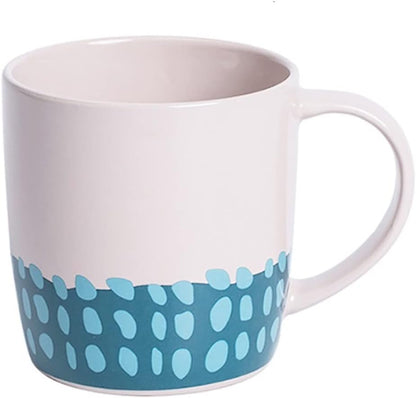 Milk Breakfast Cup 330ml Ceramic Bone China Juice Tea Coffee Cup Office Cup Polka Dot Gift(Groen 330ml) (Roze 330ml)