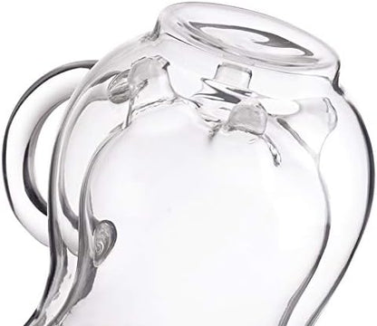 Double Wall Glass Cup - Creative Cup Cute Calf Insulated Mugs Thermo Coffee Milk Cups Creamer Pitcher (230ML/7.7oz)