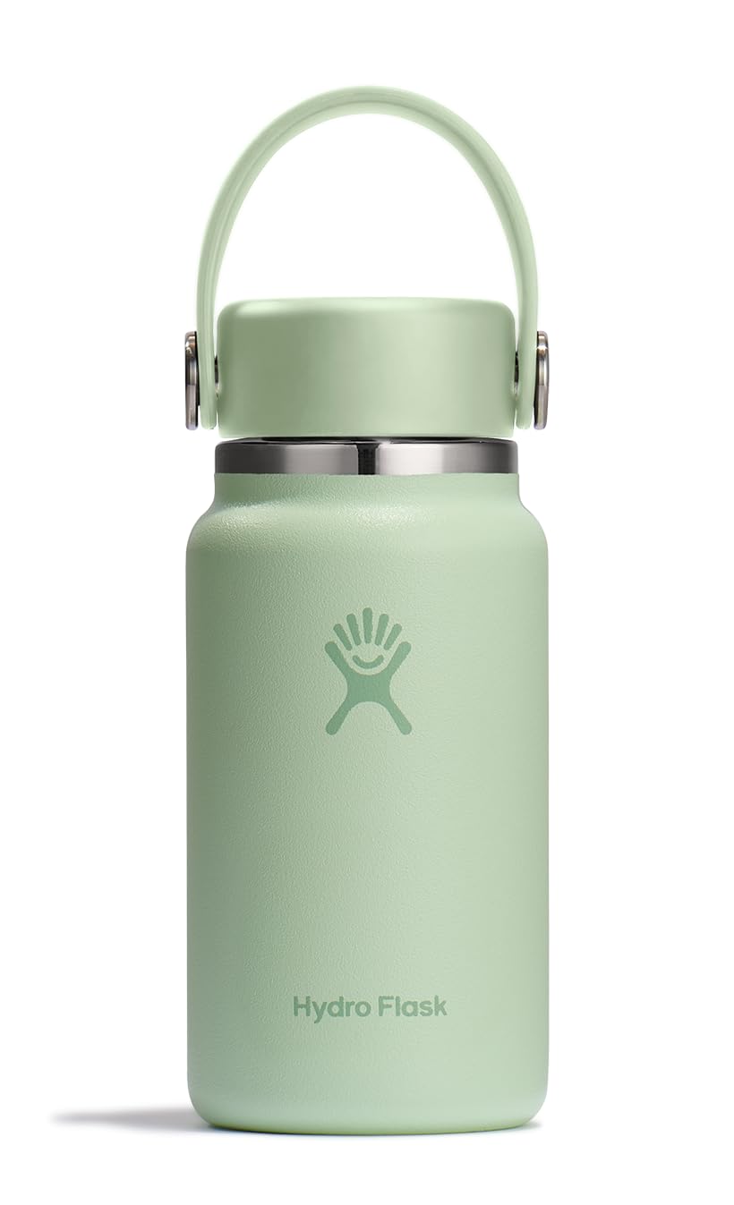 Hydro Flask Micro Bottle - Insulated Mini Leak Proof Flask for Purse or Pocket in 6.7 Oz Agave Green