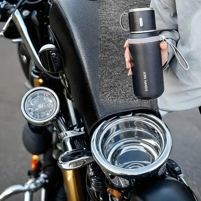29 oz Stainless Steel Insulated Durable Water Bottle with Carry Strap, Portable Travel Flask for Hot and Cold Drinks, Outdoor Drinkware for Camping, Cycling, Home, and Office, Insulated Water Bottles #GLOBAL PICKS