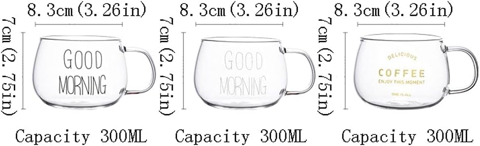 Drinking Cup Ewer Cup Female Breakfast Cup Heat-resistant Glass Cup Household Milk Cute Pot Belly Oatmeal Cup Coffee Mug (A) (A)