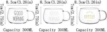 Drinking Cup Ewer Cup Female Breakfast Cup Heat-resistant Glass Cup Household Milk Cute Pot Belly Oatmeal Cup Coffee Mug (A) (A)