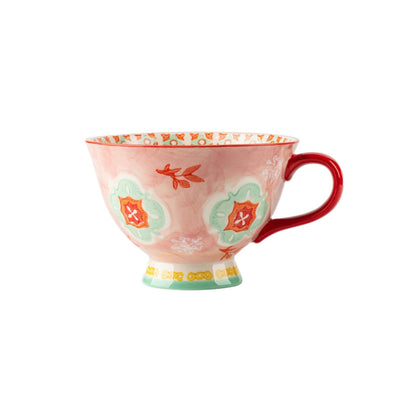 420ml/14oz Ceramic Breakfast Milk Cup Couple Family Office Coffee Cup-Breakfast Cup