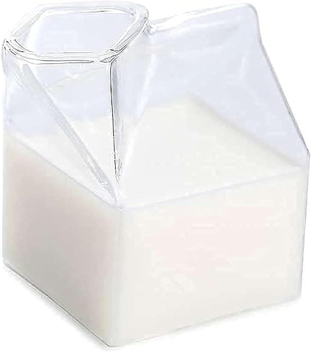 Mini Milk Creamer Carton Container - Half Pint Glass Milk Cups Coffee & Juice Glasses - Collect Bottles