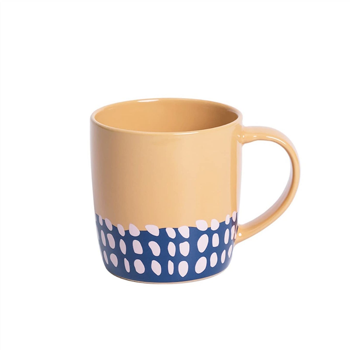 Milk Breakfast Cup 330ml Ceramic Bone China Juice Tea Coffee Cup Office Cup Polka Dot Gift(Groen 330ml) (Roze 330ml)