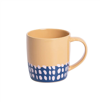 Milk Breakfast Cup 330ml Ceramic Bone China Juice Tea Coffee Cup Office Cup Polka Dot Gift(Groen 330ml) (Roze 330ml)