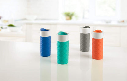 Ello Ogden 16oz Ceramic Travel Mug with Splash-Resistant Slider Lid and Protective Silicone Sleeve, Perfect for Coffee or Tea, BPA-Free, Dishwasher Safe | Splash-resistant ceramic travel mug with slider lid and protective silicone sleeve. BPA-free, great