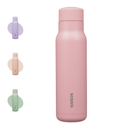 BJPKPK 21 oz Insulated Water Bottle, Leakproof Stainless Steel Flask | Double Wall Vacuum, Keeps Hot/Cold, Metal, BPA Free, Dishwasher Safe, Slim, Cupholder, Narrow, Reusable, Black