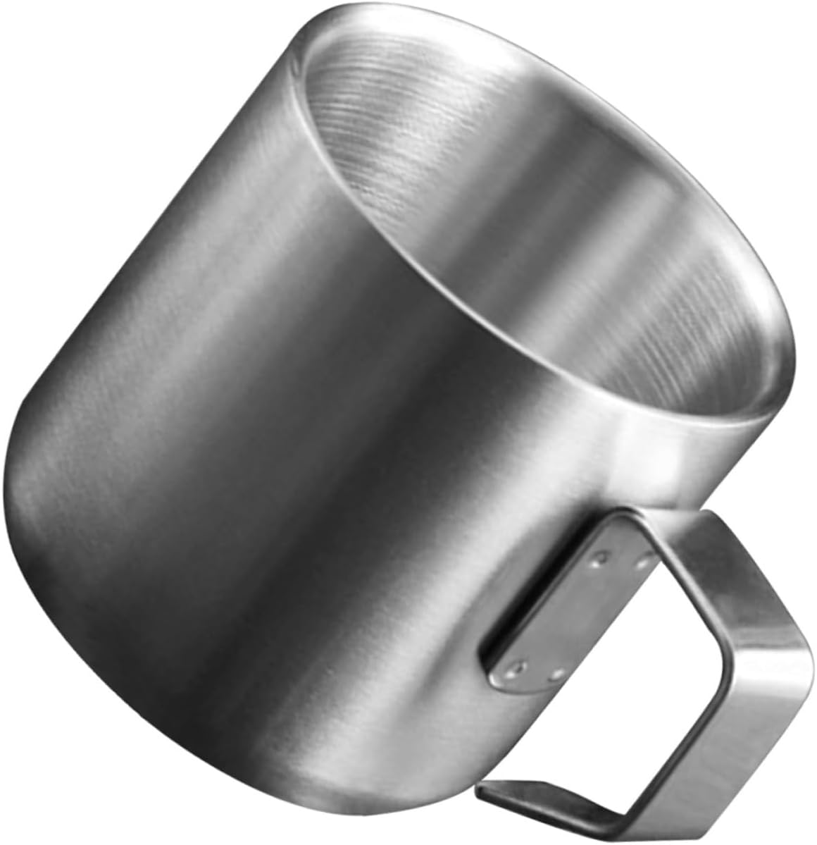 Wakauto Stainless Steel Double Breakfast Cup with Handle Multi Use Milk and Cereal Container for Home Coffee Fruit Storage Food Safe Metal Porcelain Alternative