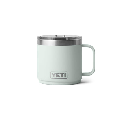 YETI Rambler 14 oz Ceramic Lined Stackable Mug, Cape Taupe | Double-Wall Vacuum Insulated, Stainless Steel with MagSlider Lid
