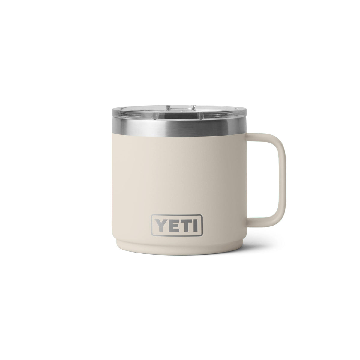 YETI Rambler 14 oz Ceramic Lined Stackable Mug, Cape Taupe | Double-Wall Vacuum Insulated, Stainless Steel with MagSlider Lid