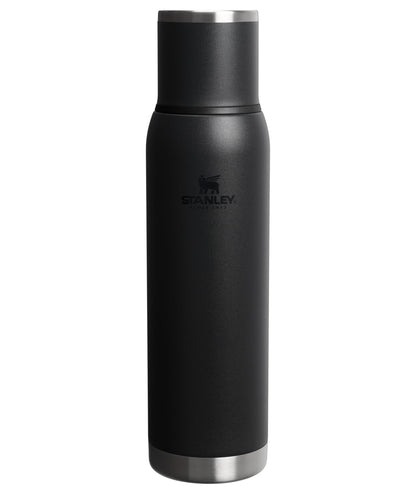 Stanley Adventure-To-Go Vacuum Bottle 25 oz | Wide Mouth with Leakproof Cup Lid | Keep Drinks Hot or Cold | Packable for Travel | Insulated Stainless Steel Thermal Bottle | BPA-Free | Frost White