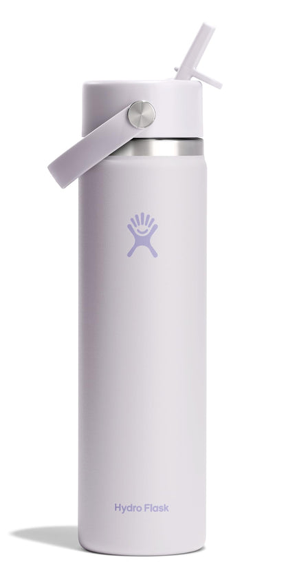Hydro Flask Water Bottle - Insulated Stainless Steel - Wide Mouth Flex Straw Lid, Non Spill, Leakproof and Refillable in 32 Oz Tonal Birch