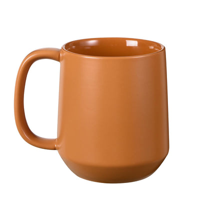 Miicol Ceramic Coffee Mug, 16 oz Large Coffee Cup, Tea Mug with Handle, Flat Bottom Mug for Men, Women, Office, Microwave and Dishwasher Safe, Multi-Color, Black