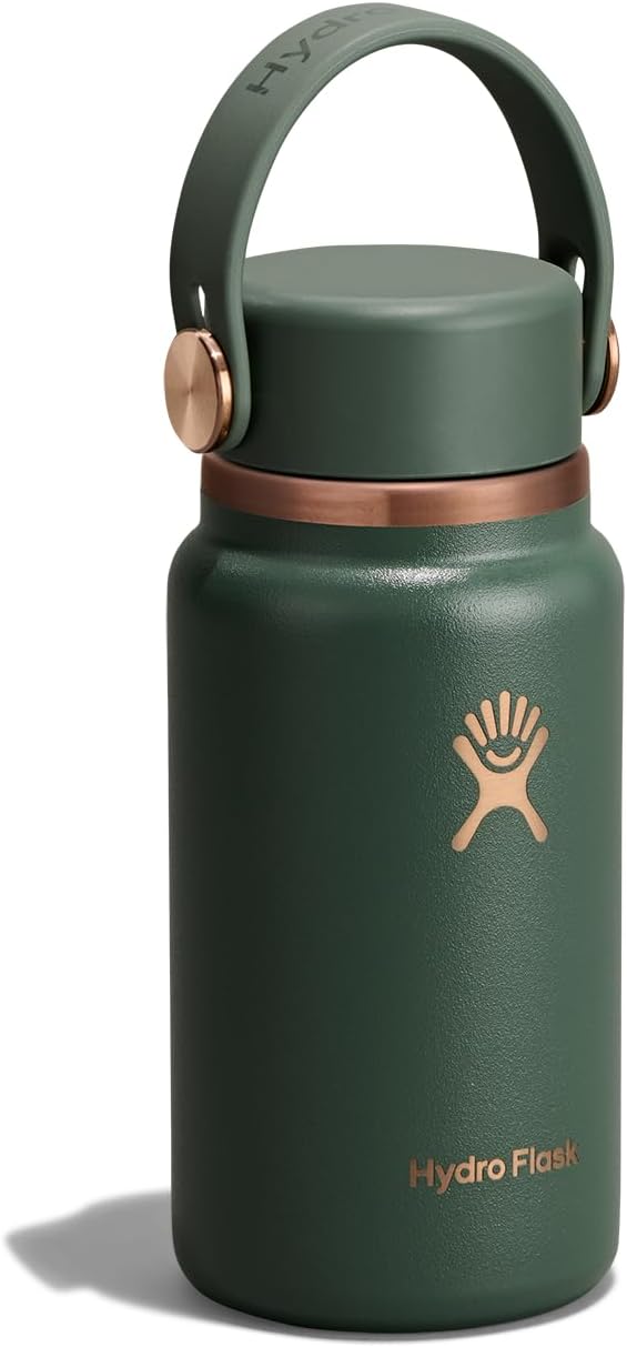 Hydro Flask Micro Bottle - Insulated Mini Leak Proof Flask for Purse or Pocket in 6.7 Oz Forest Green Arc