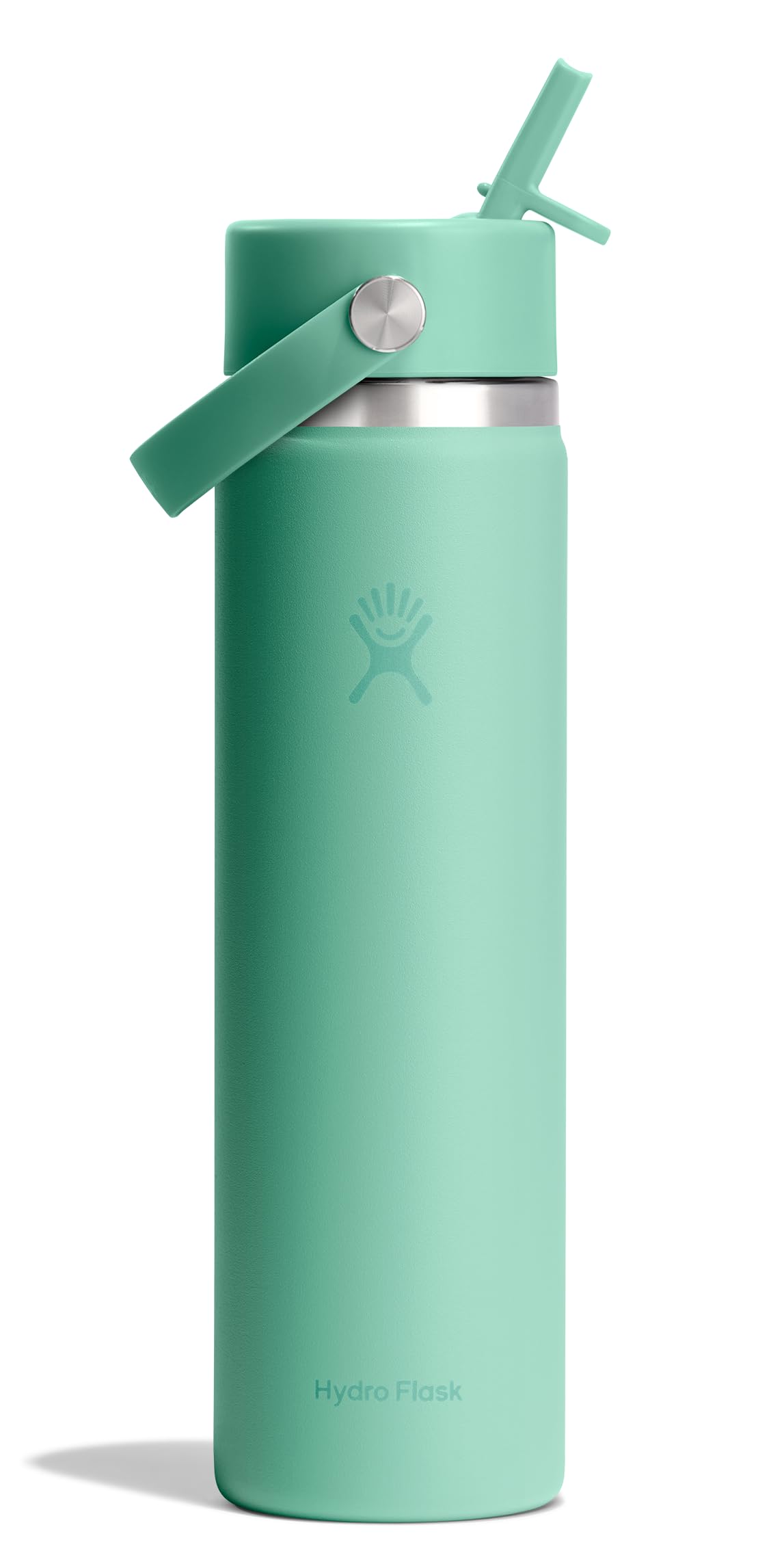 Hydro Flask Water Bottle - Insulated Stainless Steel - Wide Mouth Flex Straw Lid, Non Spill, Leakproof and Refillable in 32 Oz Tonal Birch