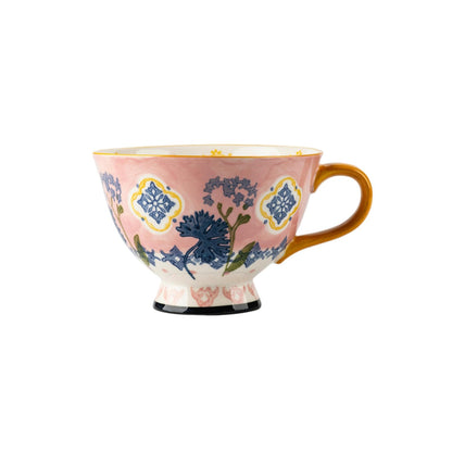 420ml/14oz Ceramic Breakfast Milk Cup Couple Family Office Coffee Cup-Breakfast Cup