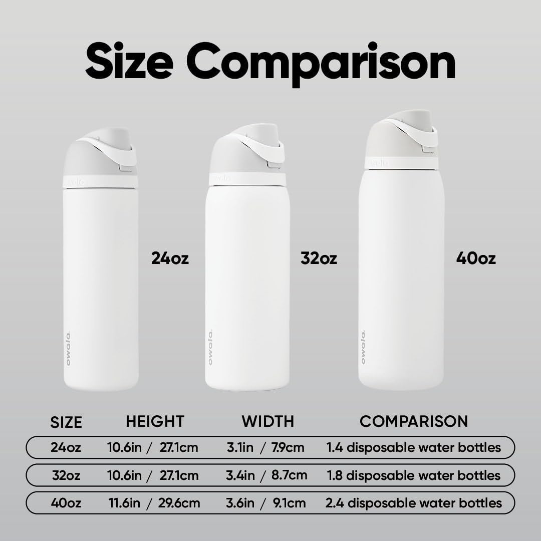 Owala FreeSip Stainless Steel Water Bottle 24 oz Peachy Keen