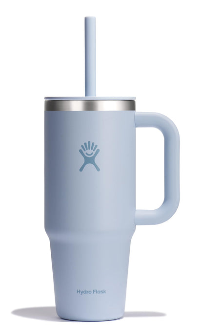 Hydro Flask Travel Tumbler with Handle, Lid and Straw - Insulated Stainless Steel in 40 Oz Agave