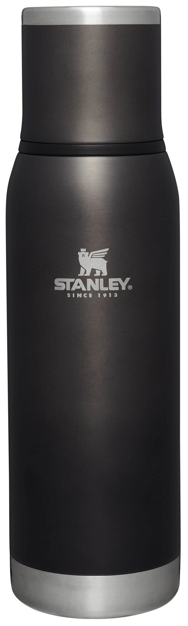 Stanley Adventure-To-Go Vacuum Bottle 25 oz | Wide Mouth with Leakproof Cup Lid | Keep Drinks Hot or Cold | Packable for Travel | Insulated Stainless Steel Thermal Bottle | BPA-Free | Frost White
