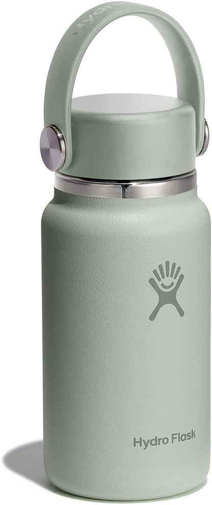Hydro Flask Micro Bottle - Insulated Mini Leak Proof Flask for Purse or Pocket in 6.7 Oz Agave Green