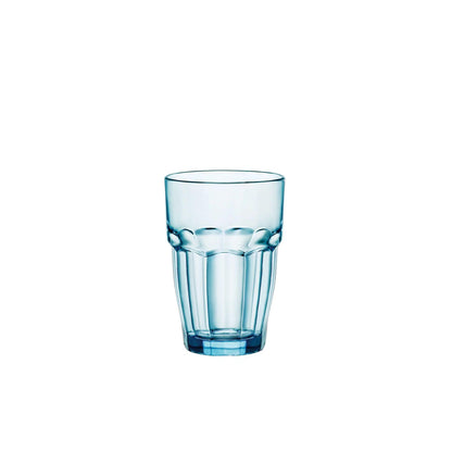 Bormioli Rocco Rock Bar Stackable Beverage, Set Of 6 Dishwasher Safe Drinking Glasses For Soda, Juice, Milk, Coke, Beer, Spirits – 12.5oz Durable Tempered Glass Water Tumblers For Daily Use