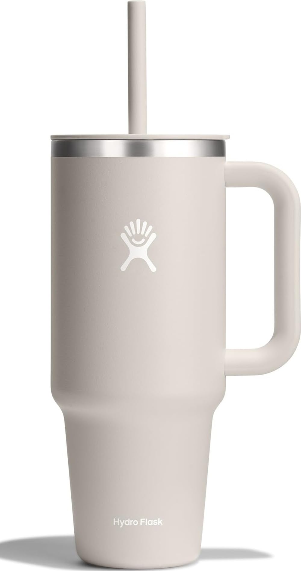 Hydro Flask Travel Tumbler with Handle, Lid and Straw - Insulated Stainless Steel in 40 Oz Trillium