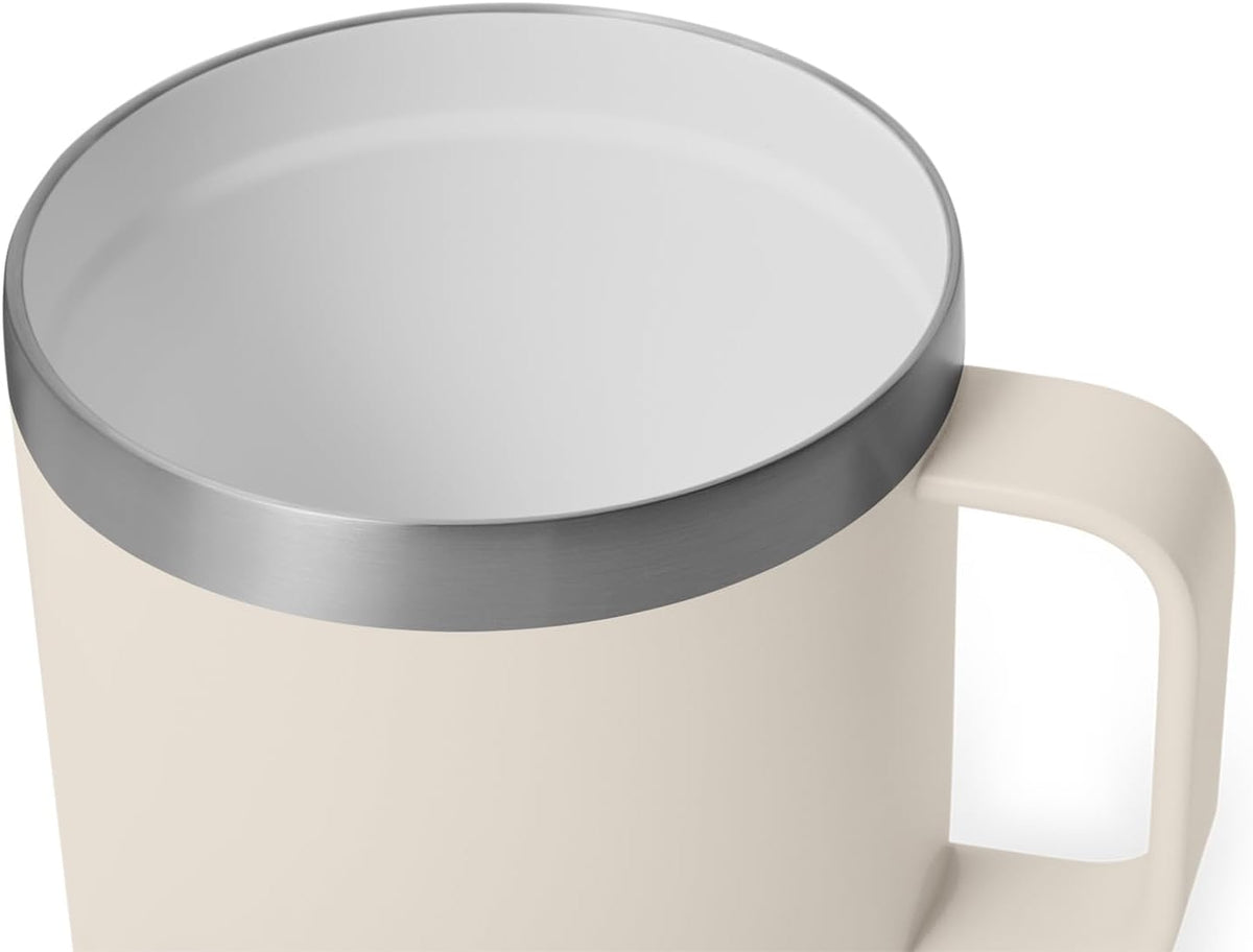YETI Rambler 14 oz Ceramic Lined Stackable Mug, Cape Taupe | Double-Wall Vacuum Insulated, Stainless Steel with MagSlider Lid