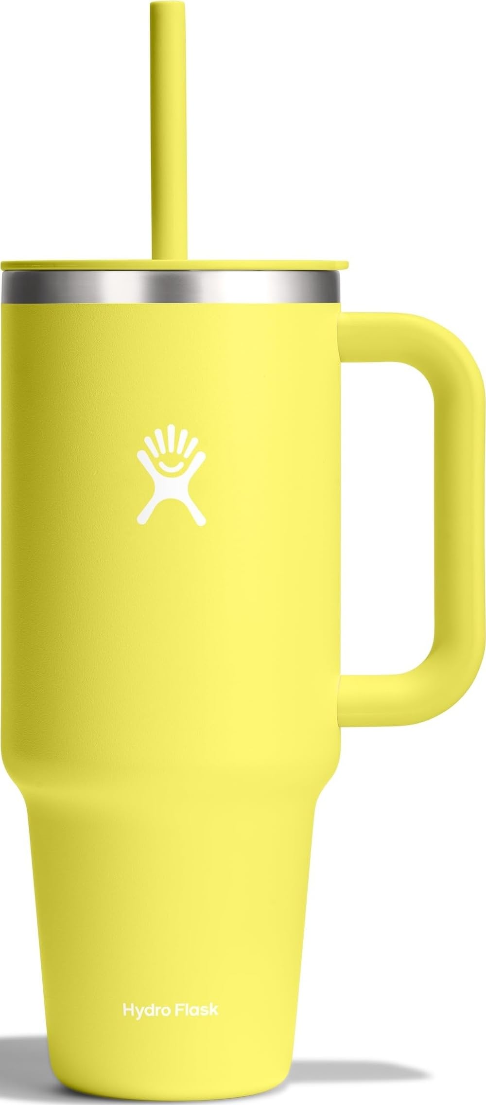 Hydro Flask Travel Tumbler with Handle, Lid and Straw - Insulated Stainless Steel in 40 Oz Trillium