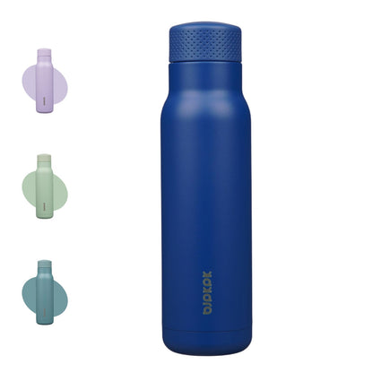 BJPKPK 21 oz Insulated Water Bottle, Leakproof Stainless Steel Flask | Double Wall Vacuum, Keeps Hot/Cold, Metal, BPA Free, Dishwasher Safe, Slim, Cupholder, Narrow, Reusable, Black