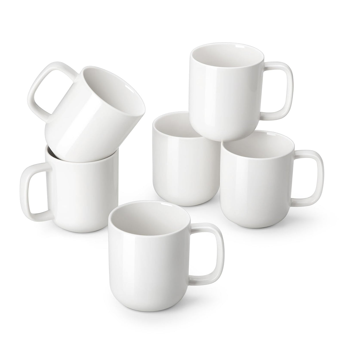 vancasso STARRY Coffee Mugs Set, 16 oz Ceramic Coffee Cups for Americano Hot Tea Iced Coffee Cold Brew Cocoa Milk Stoneware Mugs Set of 6, Dishwasher & Microwave Safe, Blue