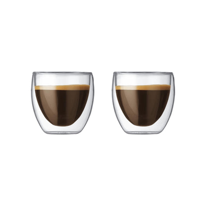Bodum 15oz Pavina Double Wall High-Heat Borosilicate Glass, Set of 2, Clear