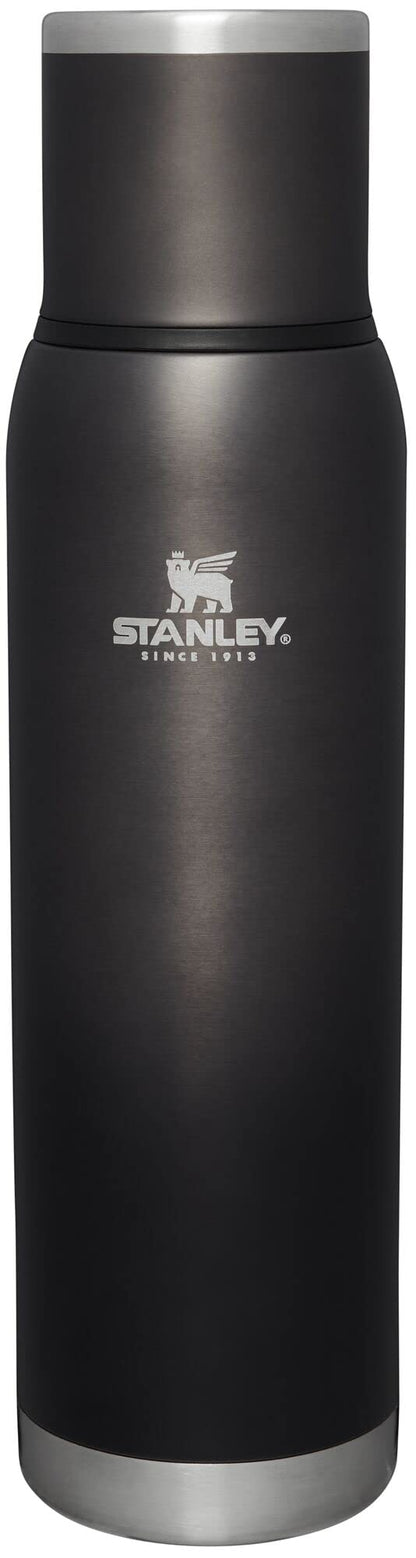 Stanley Adventure-To-Go Vacuum Bottle 25 oz | Wide Mouth with Leakproof Cup Lid | Keep Drinks Hot or Cold | Packable for Travel | Insulated Stainless Steel Thermal Bottle | BPA-Free | Frost White