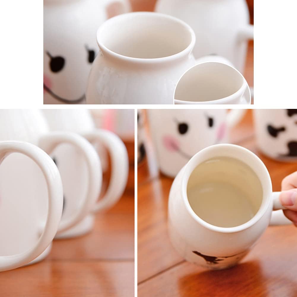 ZaH Milk Bottle Mug Ceramic 8oz Morning Mugs for Home Office School Restaurant Club Party, Milk Cup Novelty Coffee Mug Water Juice Cups, Milk