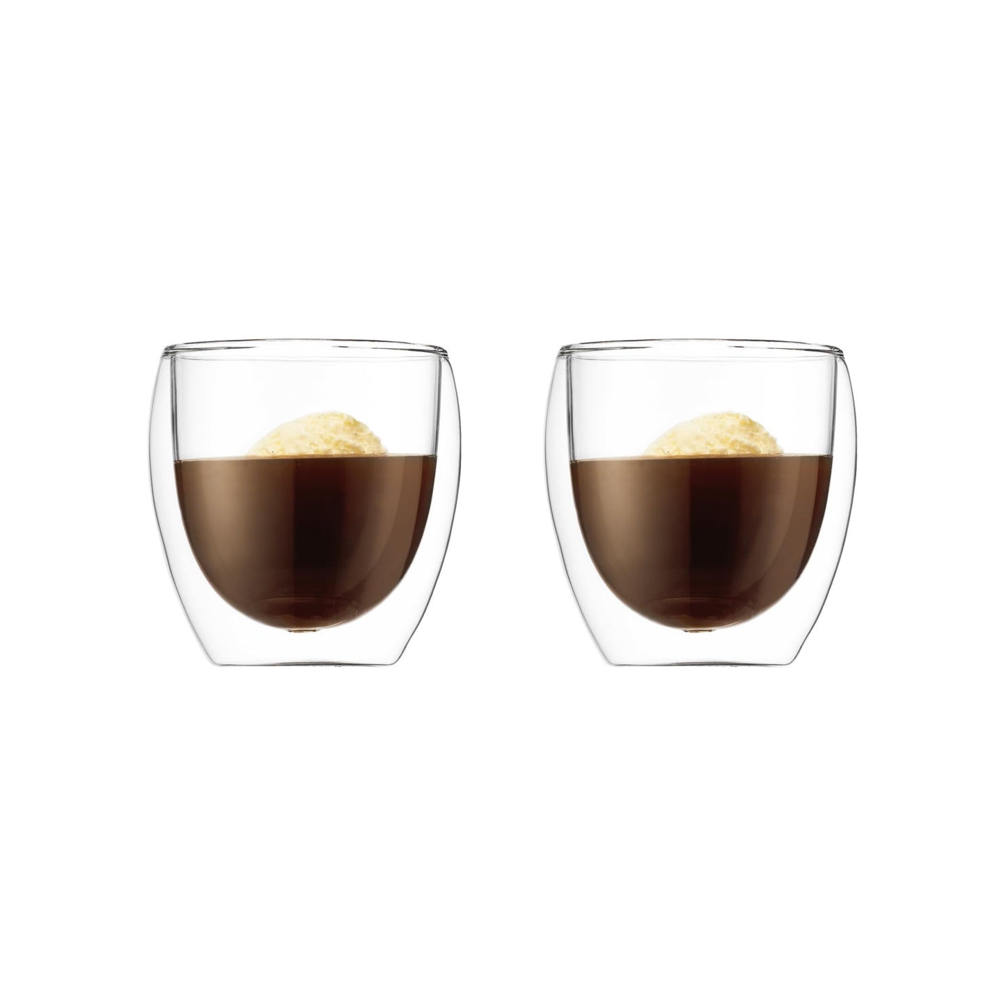 Bodum 15oz Pavina Double Wall High-Heat Borosilicate Glass, Set of 2, Clear