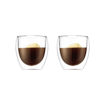 Bodum 15oz Pavina Double Wall High-Heat Borosilicate Glass, Set of 2, Clear